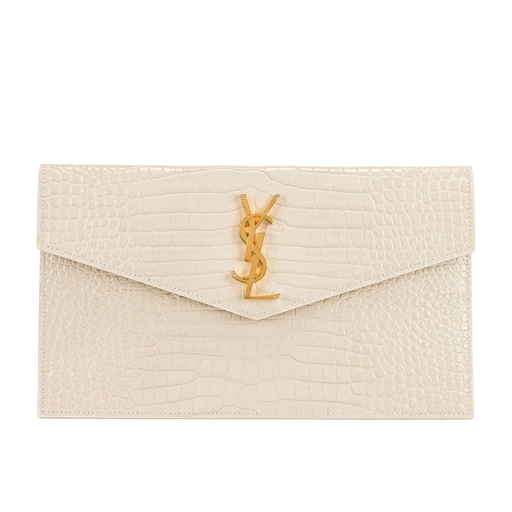 Saint Laurent Uptown Pouch in Blanc Vintage